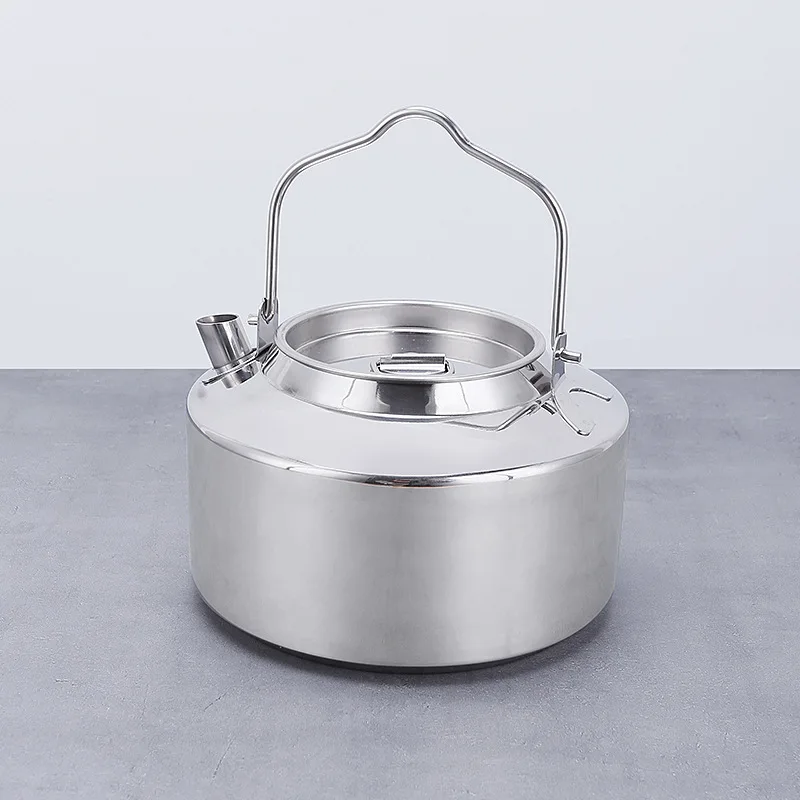 

1.2L Stainless Steel Kettle/Teapot For Household And Outdoor Travel and Camping,Single-layer,Lightweight,Heat-resistant Cookware