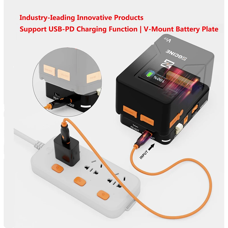 Kit de Placa de Batería V-Mount ZGCINE VM-VP1/VP1 Kit3/VP2 Kit1/VP2 KIT3 VP3 VP4 VP5 para la Mayoría de las Baterías V-Mount