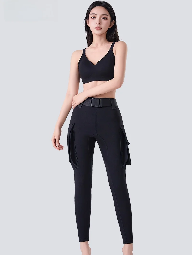 20000MILES Professional Diving Long Pants with Pocket Cold Resistant Separate Design for Technical Diving Women's Swimsuit