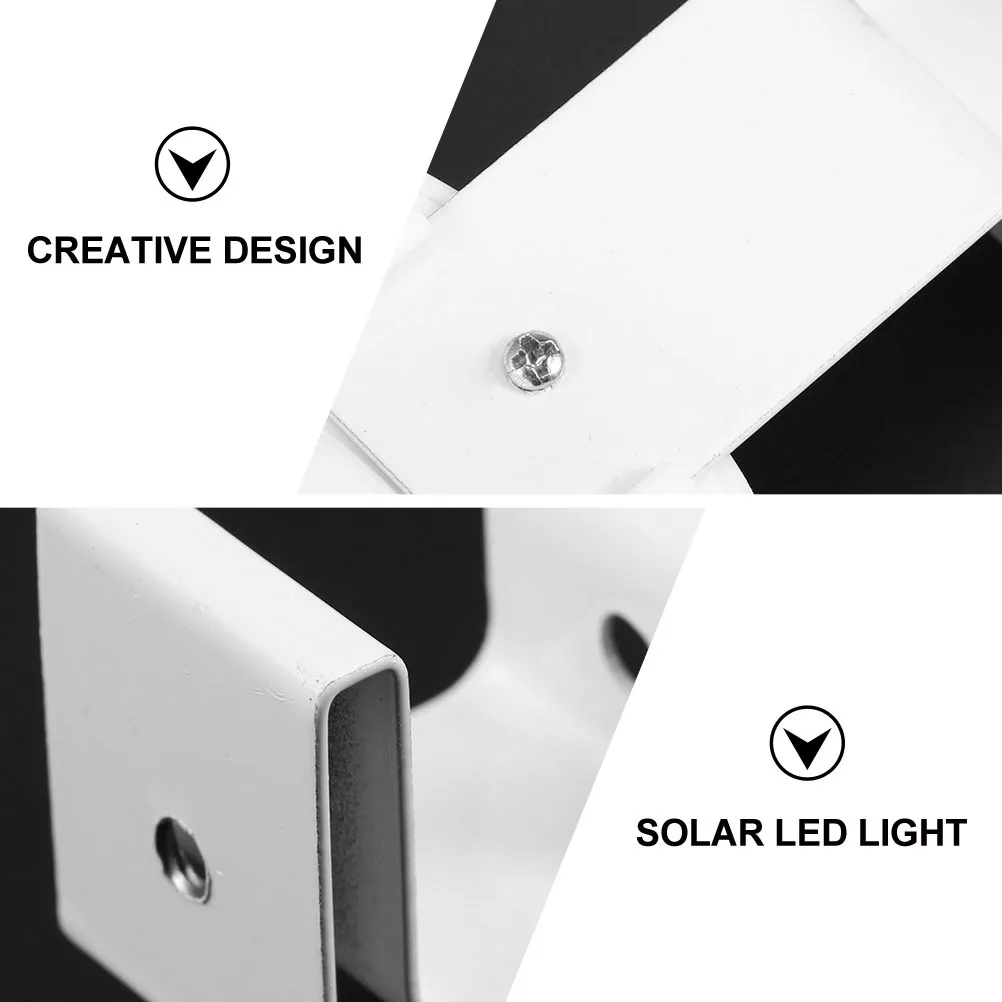 

3Pcs Outdoor Solar Lights LED Fence Lamps Waterproof Garden Yard Lighting for Walkway Patio Decoration 8H