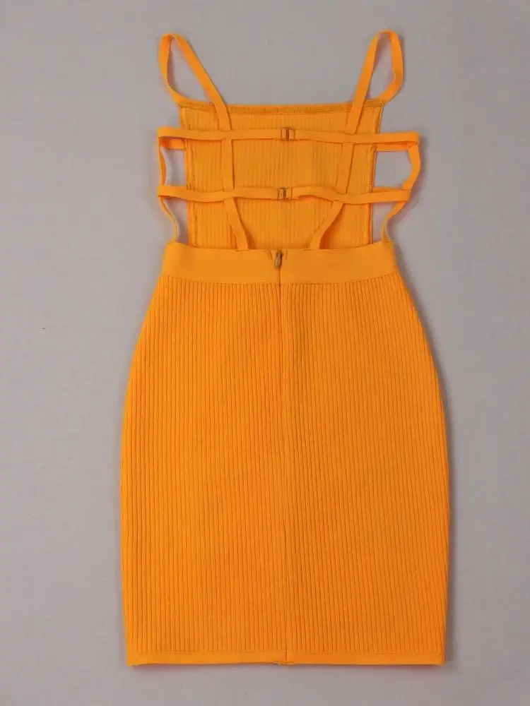 섹시 레이디 미니 스파게티 탄성 슬림 드레스 중공 구멍 붕대 백리스 드레스 여성 파티 클럽 드레스 Vestidos