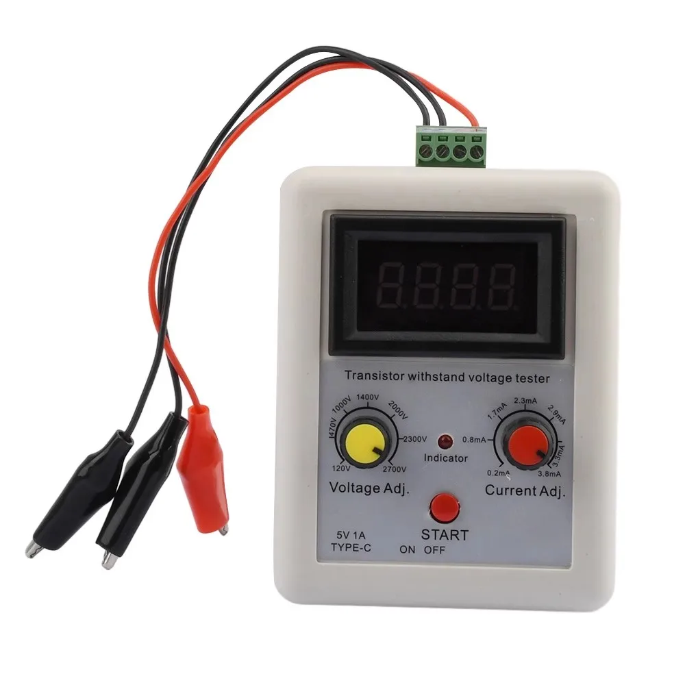 

Transistor Withstand Voltage Tester IGBT 120V-2700V Voltage Capability Tester Diode MOS Triode Digital Voltmeter Testing Tool