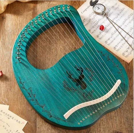 16/19 string wood lined Small Harp Laiya Piano  Easy To Learn Portable Mahony solid wood Lyre Piano Niche Instrument