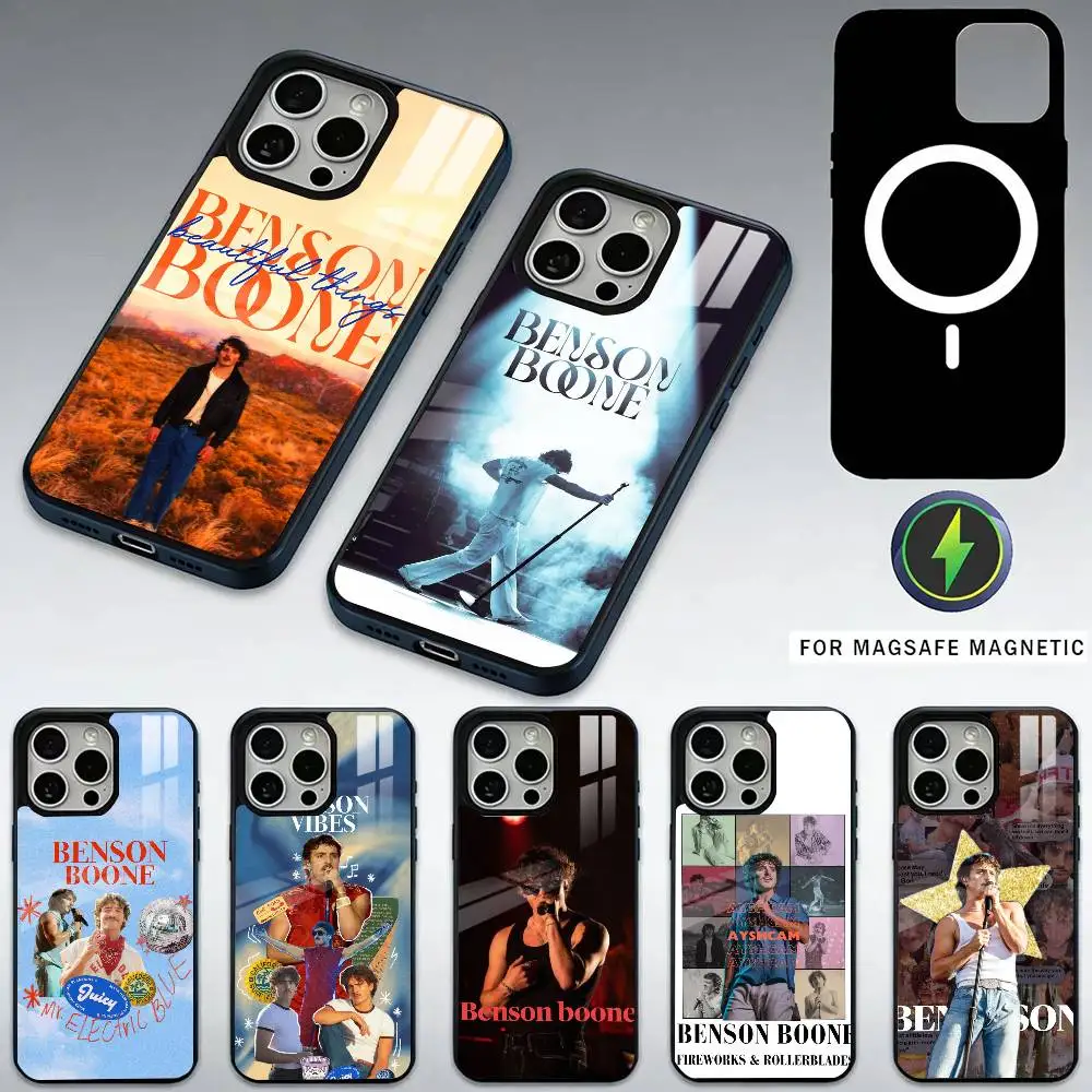 

B-Benson Boone Singer Phone Case For iPhone17,16,15,14,13,12,11 Plus,Pro Max Magnetic For Magsafe Wireless Charging