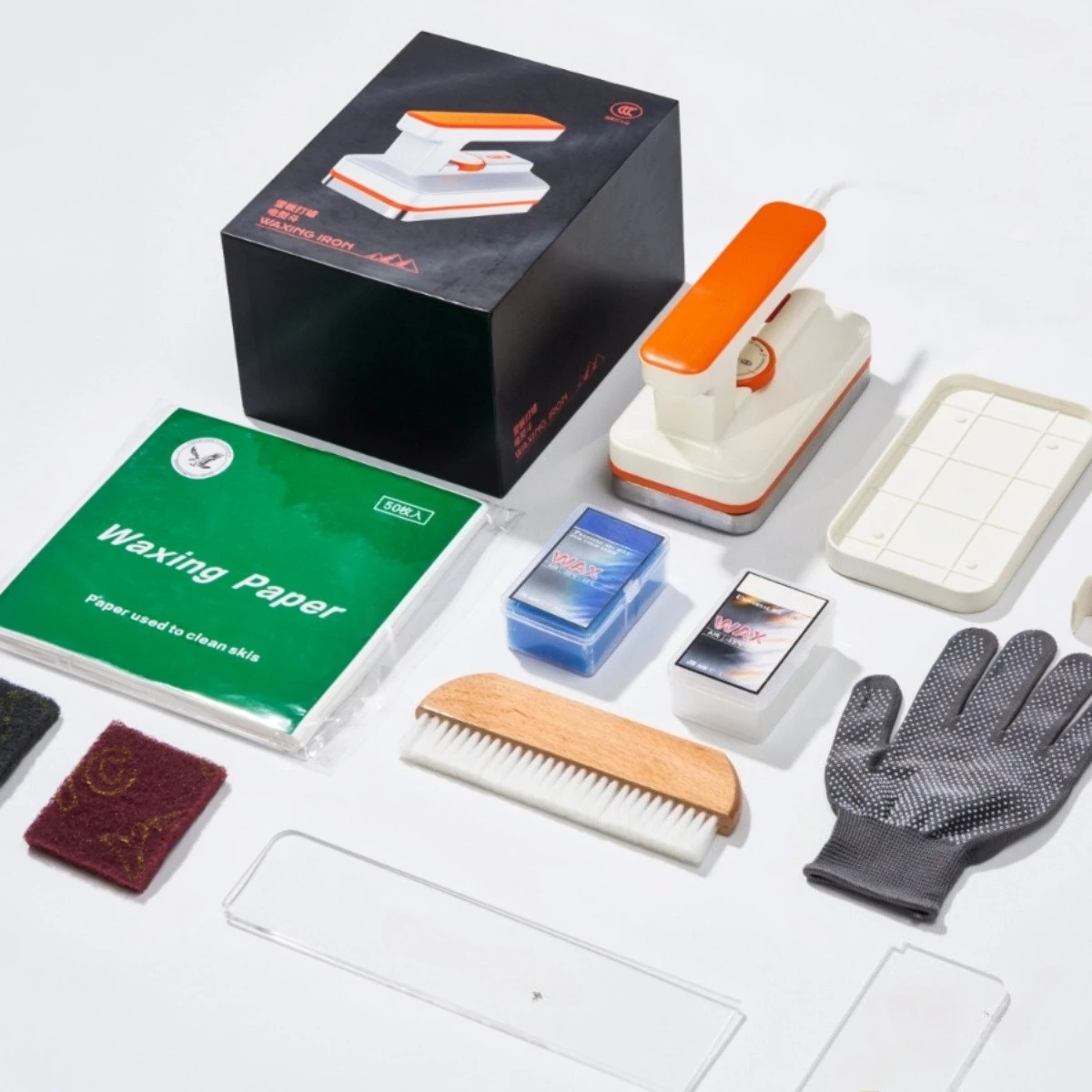 Snowboard Waxing Maintenance Kit Wax Paper Waxing Agent Edge Repair Board Bottom Nano-scale Hydrocarbon Snow Wax