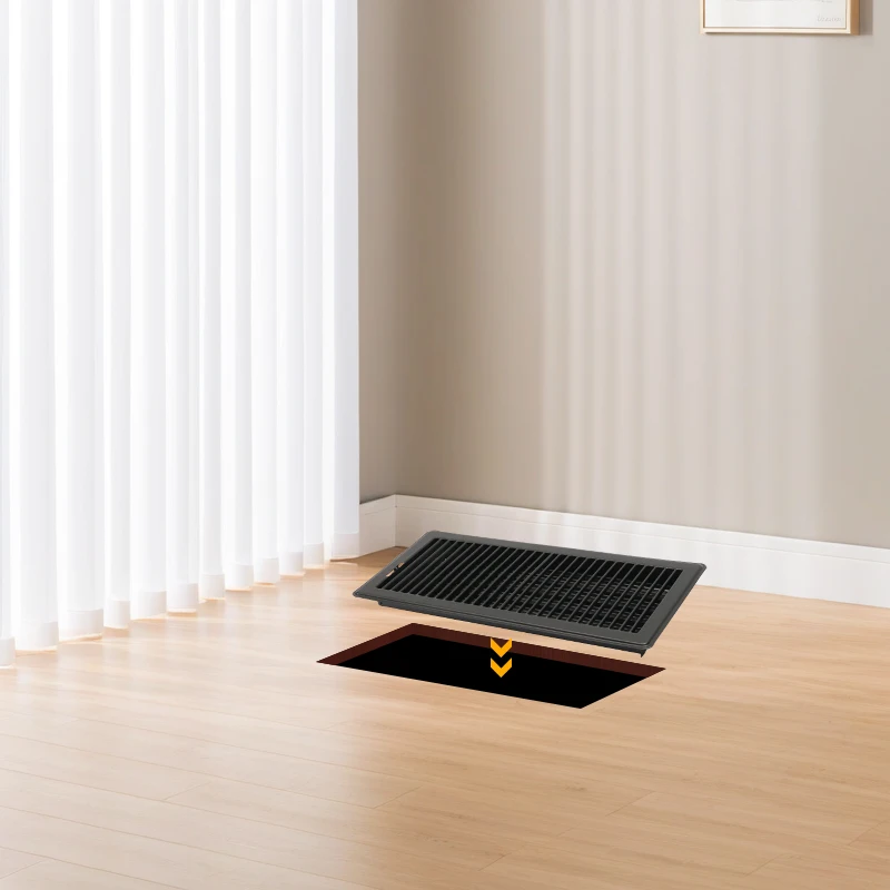 Floor Ventilation Opening,6x14in,Brown/white/black, Durable, Home And Office Floor Ventilation Opening Covers