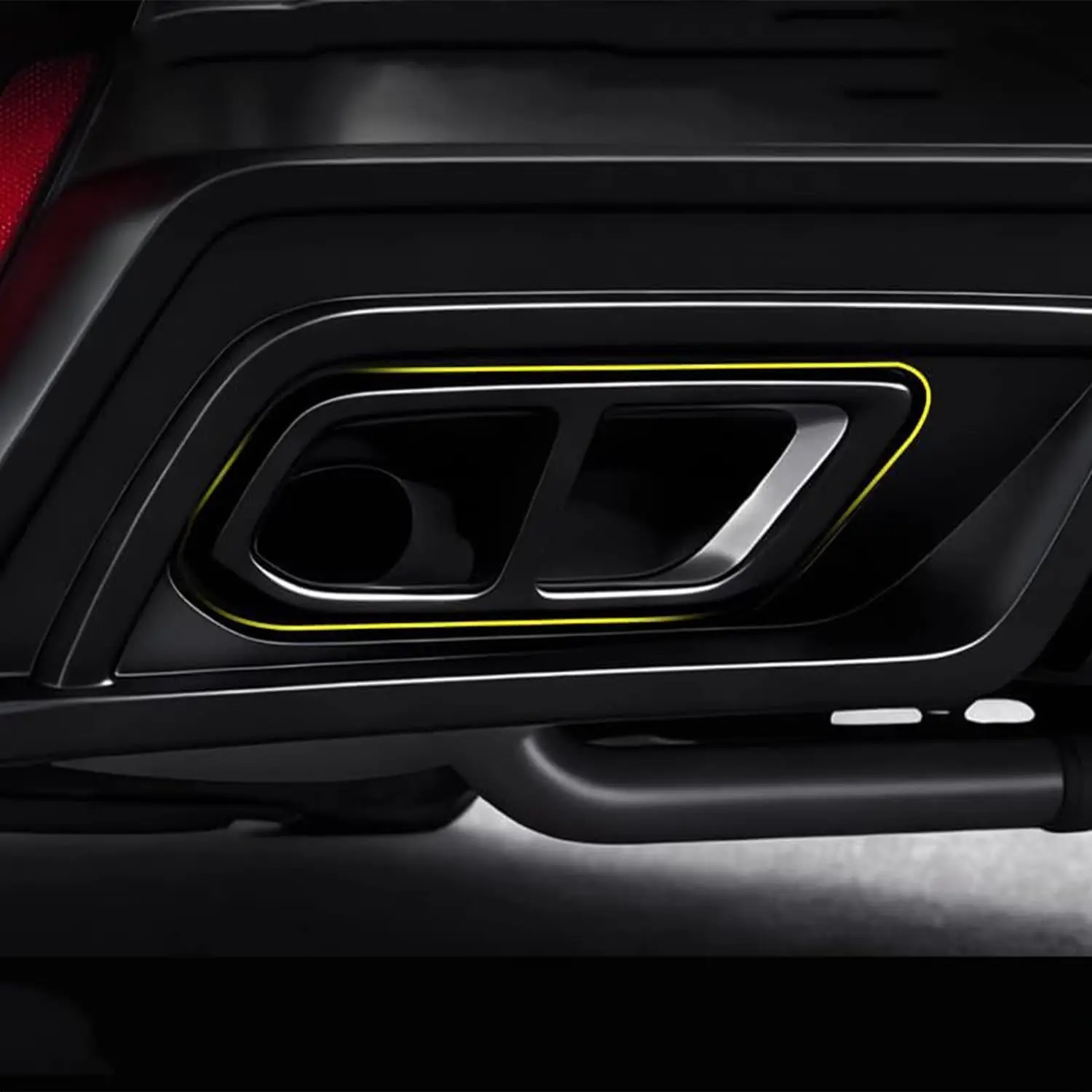 

Для Honda CR-V 2023-2026: Накладки на выхлопную трубу (2 шт.), глянцевые черные, стальные