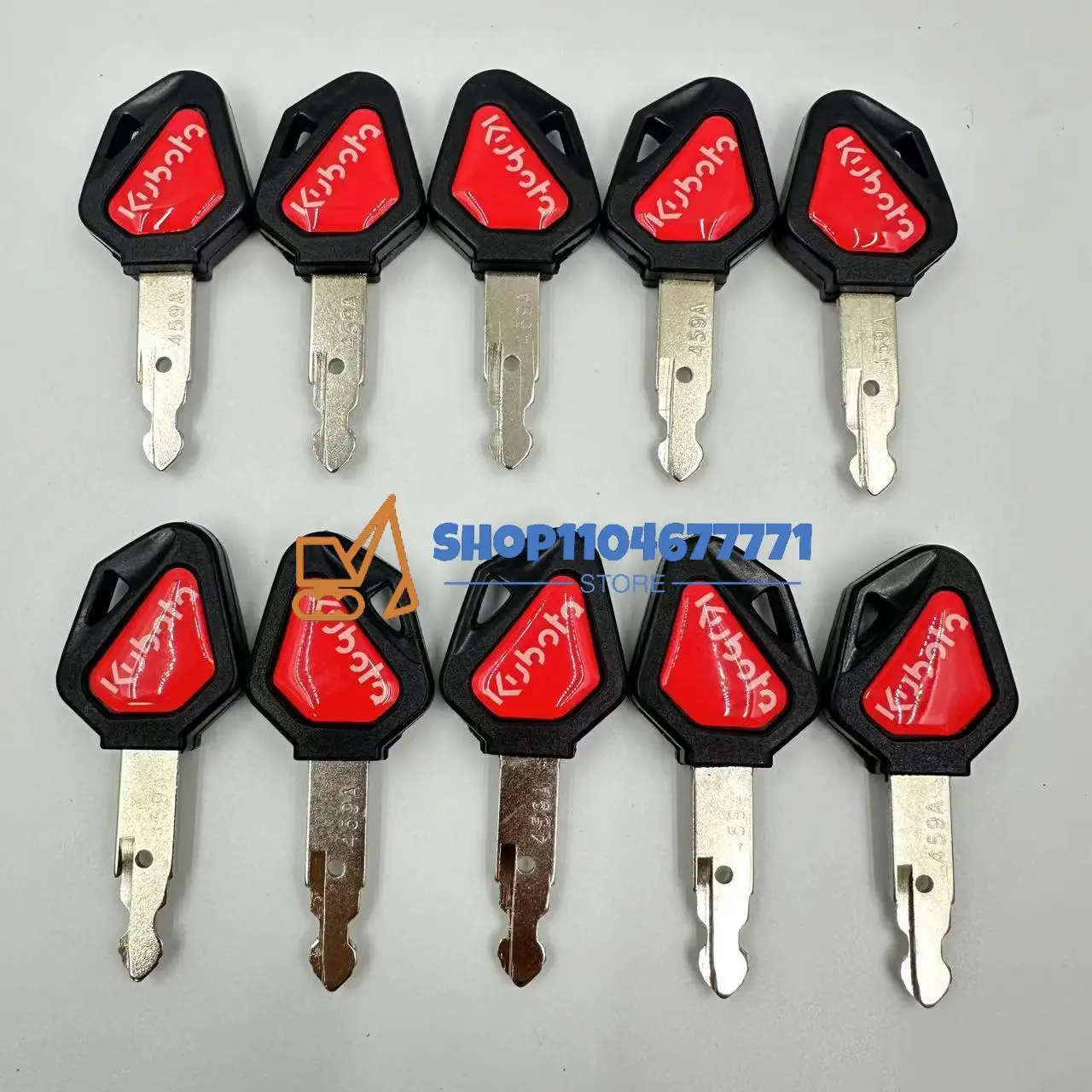 10 шт. 459A ключ RC461-53930 ключ зажигания подходит для мини-экскаватора Kubota экскаватор мини-погрузчик с бортовым поворотом гусеничный погрузчик