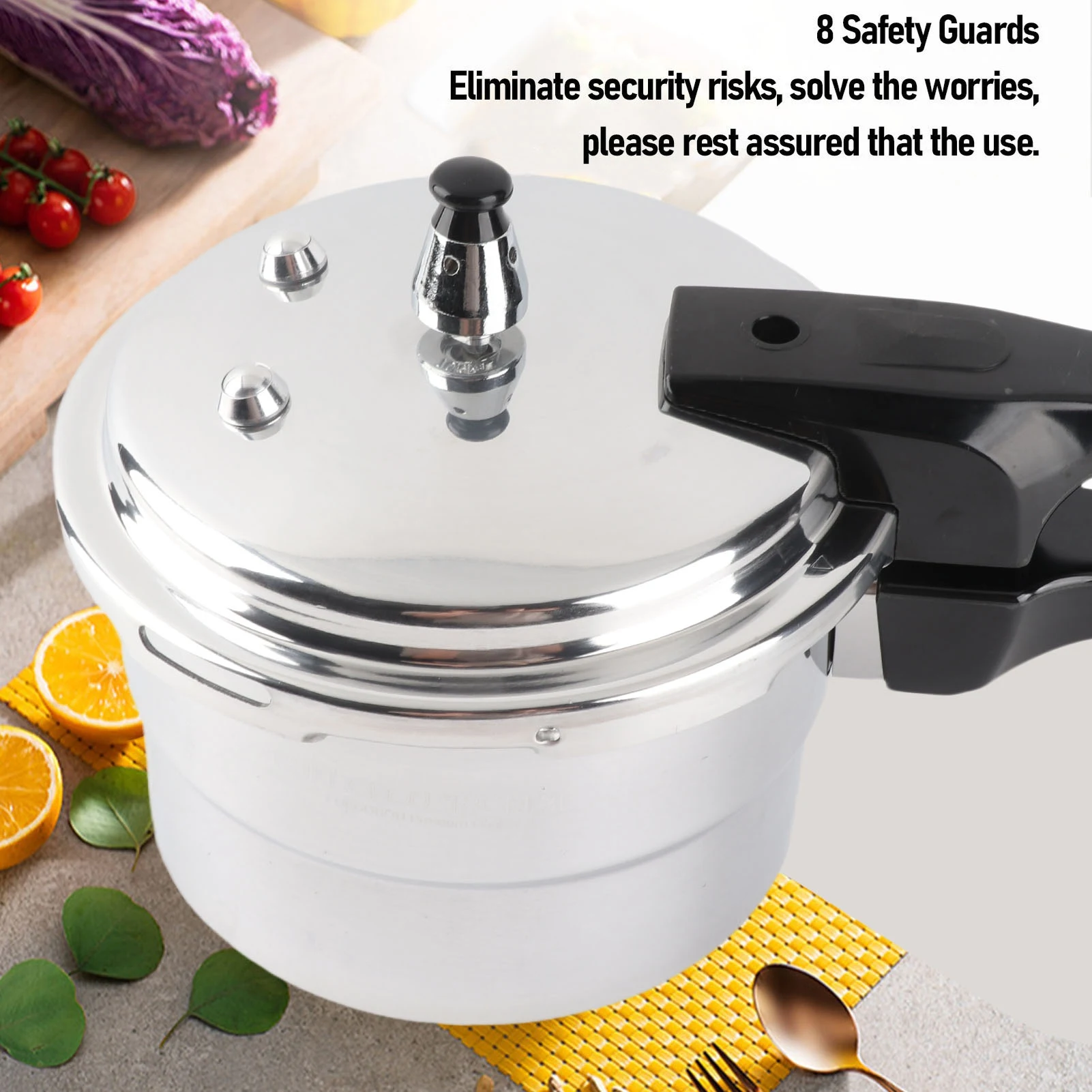 Pressure Cooker Pressure Cooker 3L Explosion Proof Aluminum Stovetop Fast Cooking Canning Cooker Pot with  Rack for Kitchen