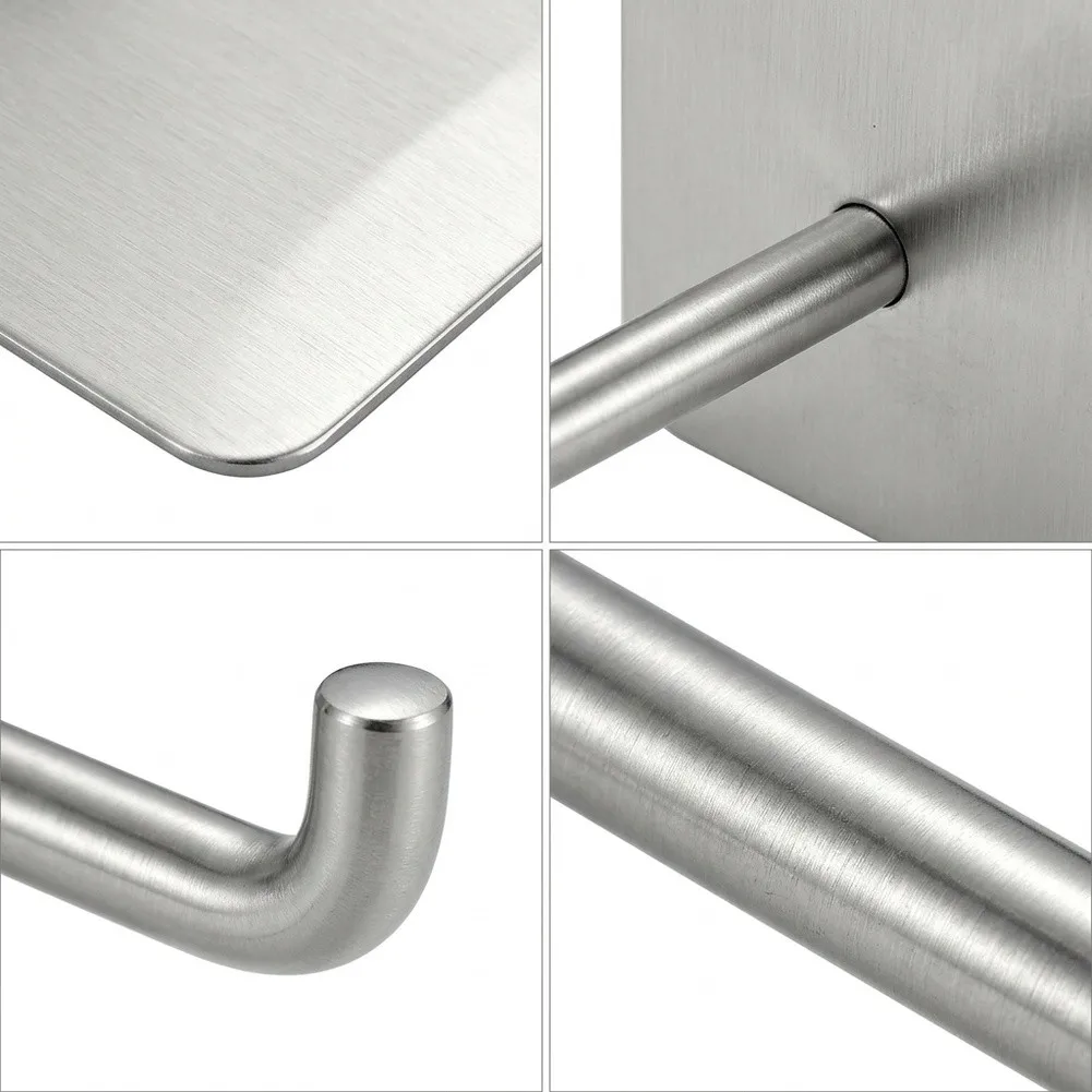 Premium Stainless Steel Peel Hooks for Towel Organization No Drill Installation Humidity Resistant 5x4.5x4.5cm