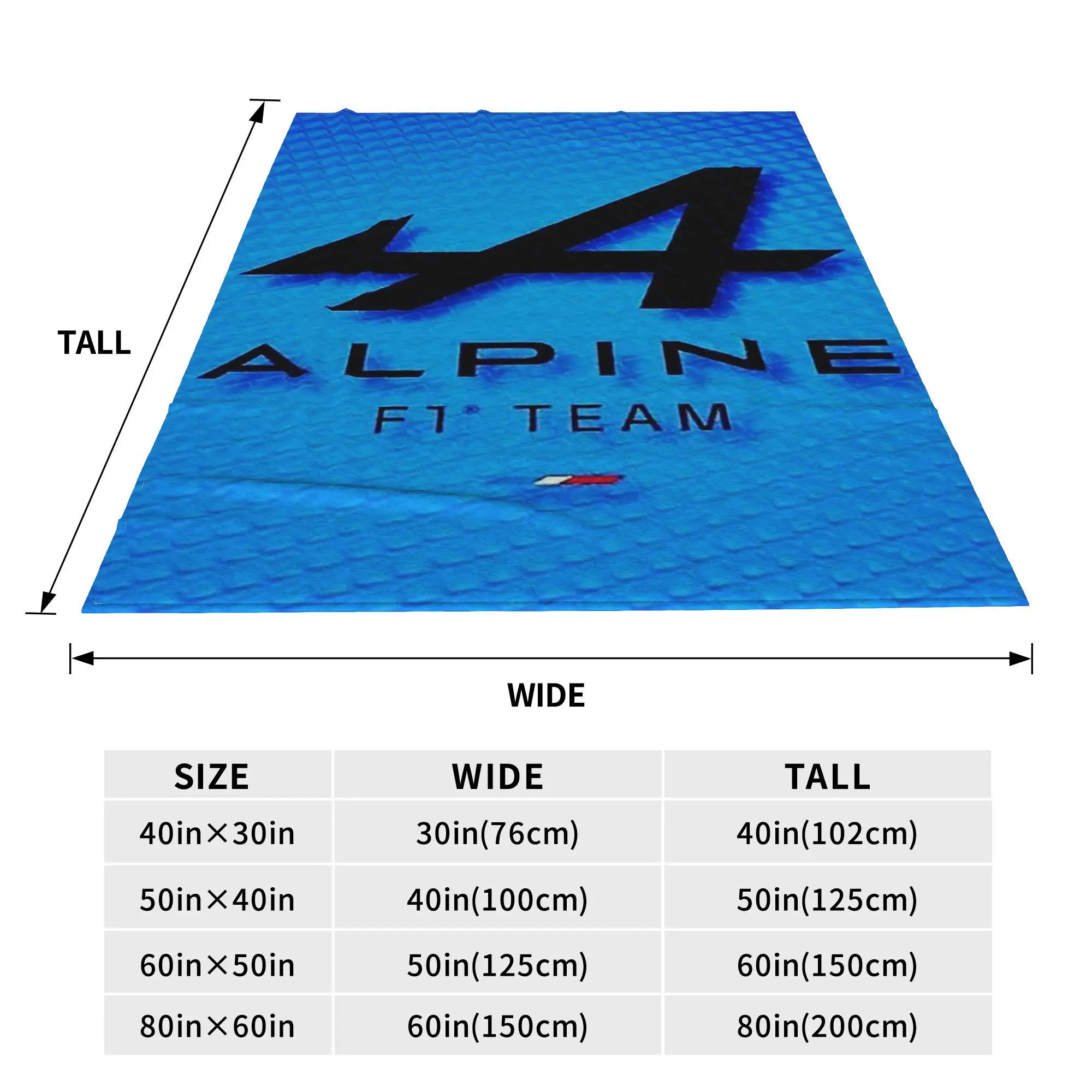Flannel Throw Blanket Alpine Team Warm Plush Blankets Soft  Bedspread for Bed Living room Home Picnic Couch