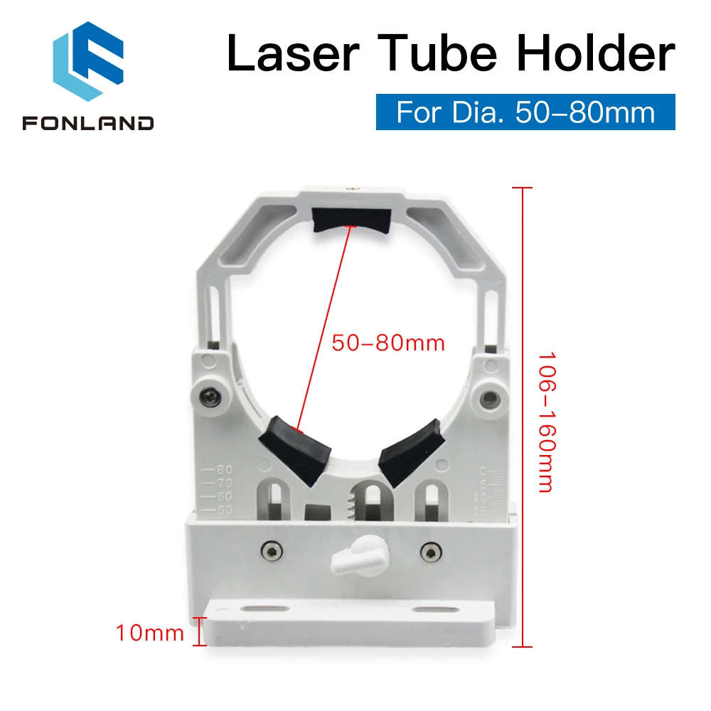 Imagem -03 - Plástico Flexível 5080 mm da Montagem do Suporte do Tubo do Laser do Co2 de Fonland para a Máquina de Corte da Gravura do Laser de 50180w