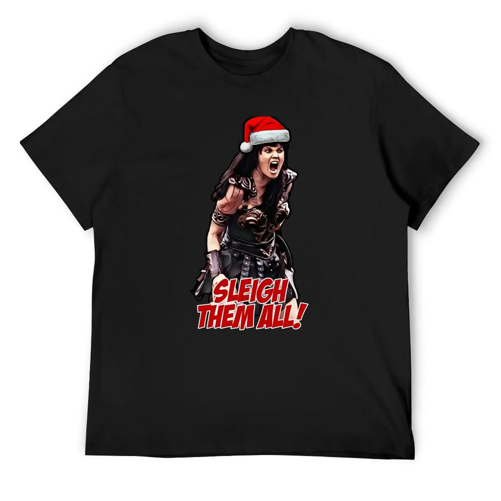 

Футболка Xena Sleigh Them All Christmas, футболки с рисунком, баскетбольные футболки с рисунком, летняя одежда, винтажная футболка для мужчин