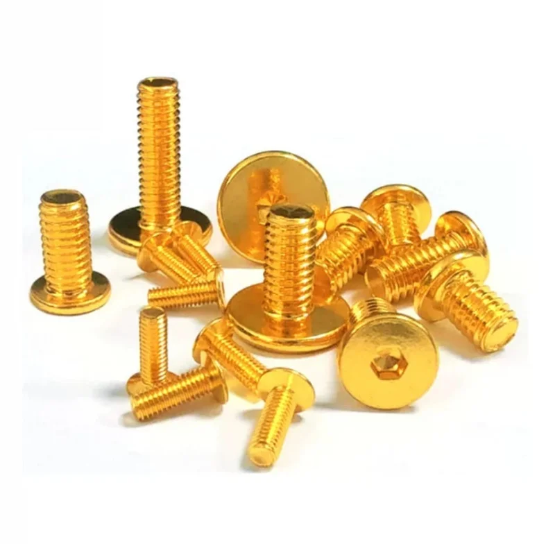 CM M2 M2.5 M3 M4 M5 M6 304 Stainless Steel Gloden Colour Hex Ultra Thin Super Low Flat Wafer Head Screw