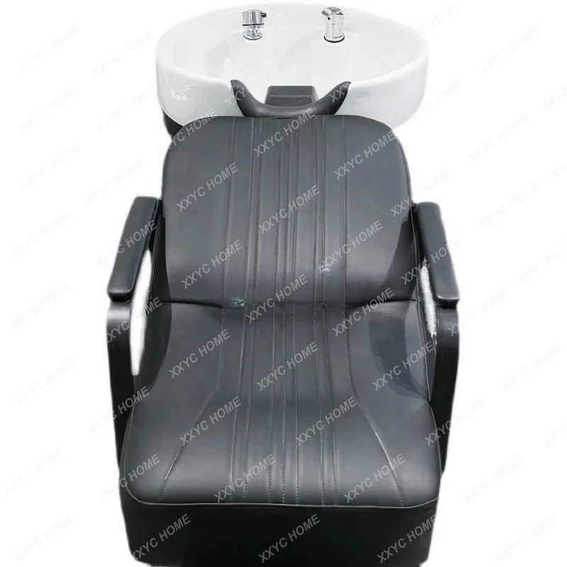 سرير شامبو لصالون الشعر، صالون شعر بسيط، حوض عميق من السيراميك الخاص بنصف سرير دافق #5