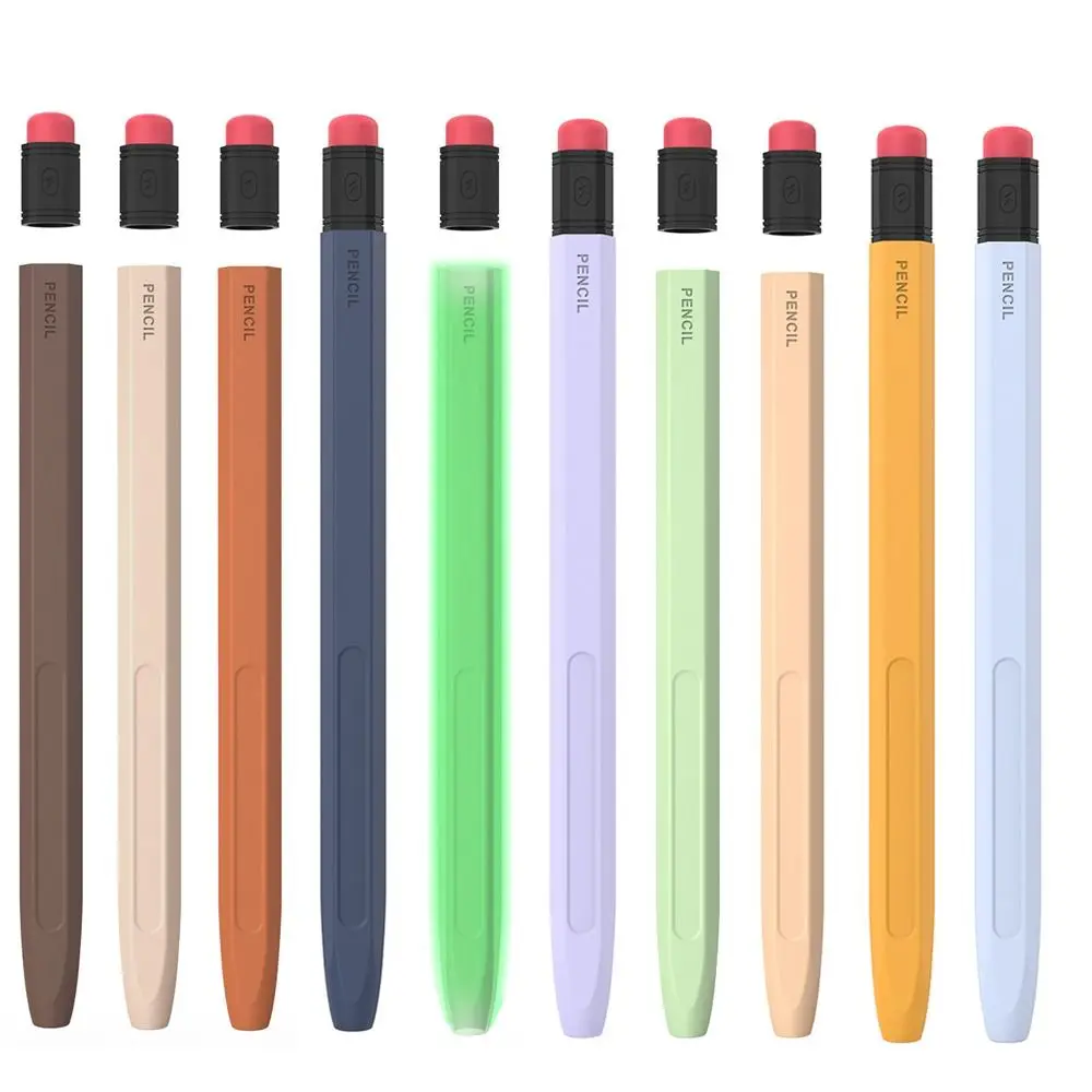 Silicone Tablet Pencil Case Anti Slip Waterproof Stylus Sleeve Ergonomic Colorful Pencil Protective Shell for Apple Pencil Pro/2
