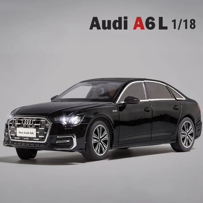 アウディA6-Diecast子供用金属車,1:18合金車モデル,音と光,ハイ
