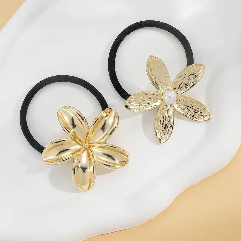 

1pc Minimalist Cool Style Metal Gold Headband, High-End Hair Rope, Hair Loop for Ponytail & Bun Hairstyles