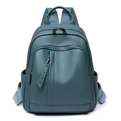 Mochila de Couro PU para Mulheres, Bolsas escolares para Meninas, Grande Capacidade, Viagem, Feminino, Senhoras, Designer