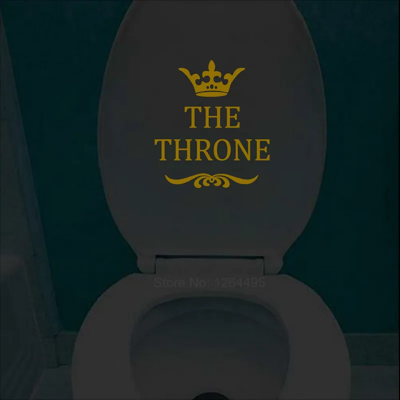 the throne Funny Interesting Toilet Wall Stickers Glow in the Dark Bathroom Decoration Accessories Home Decor Luminous Sticker