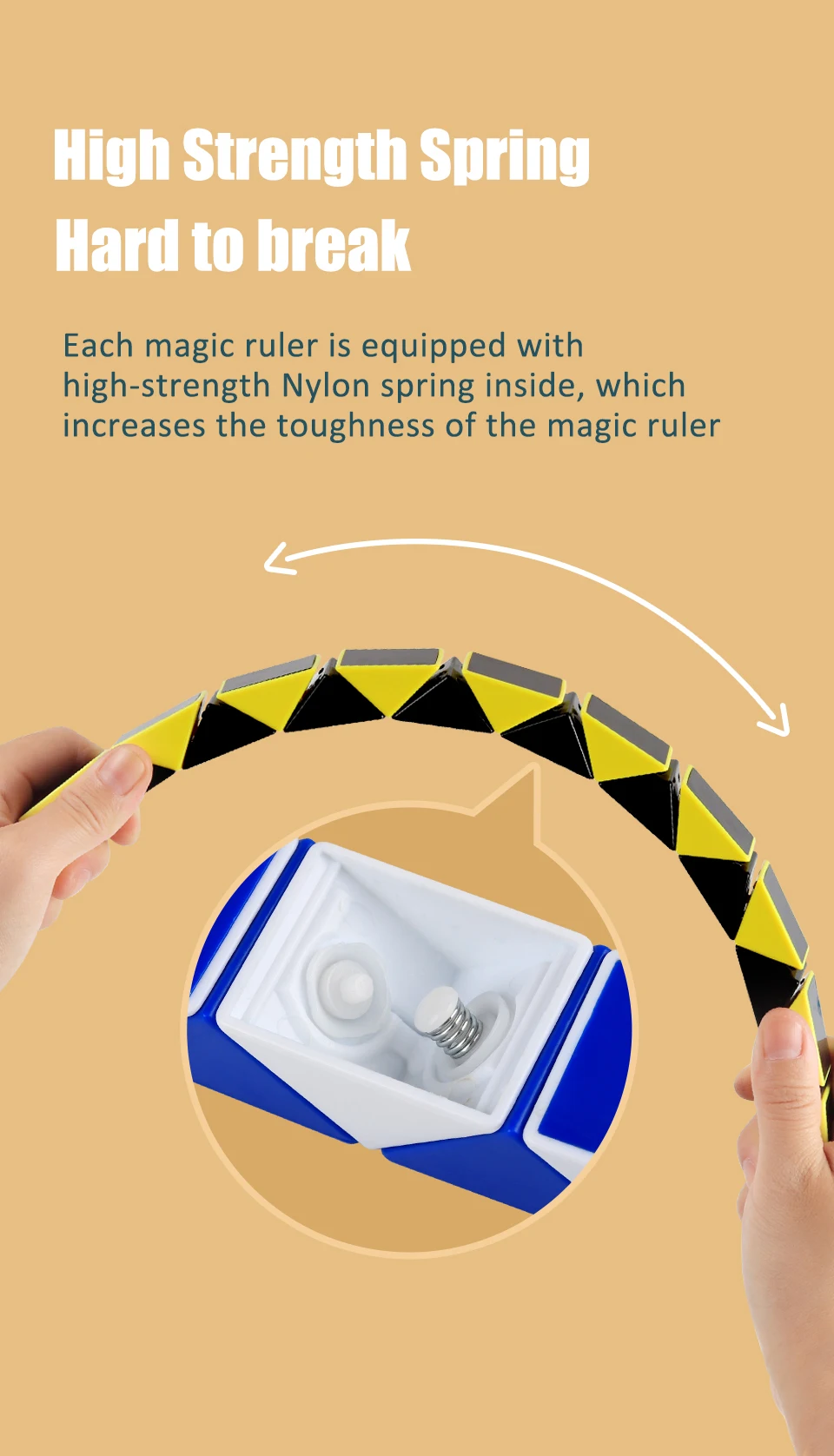 Magic Snake Toy 24/36/48/72-Segment Twist Snake Transformable Puzzle Kreative Formen Kinder Frühes Lernspielzeug – Detail 4