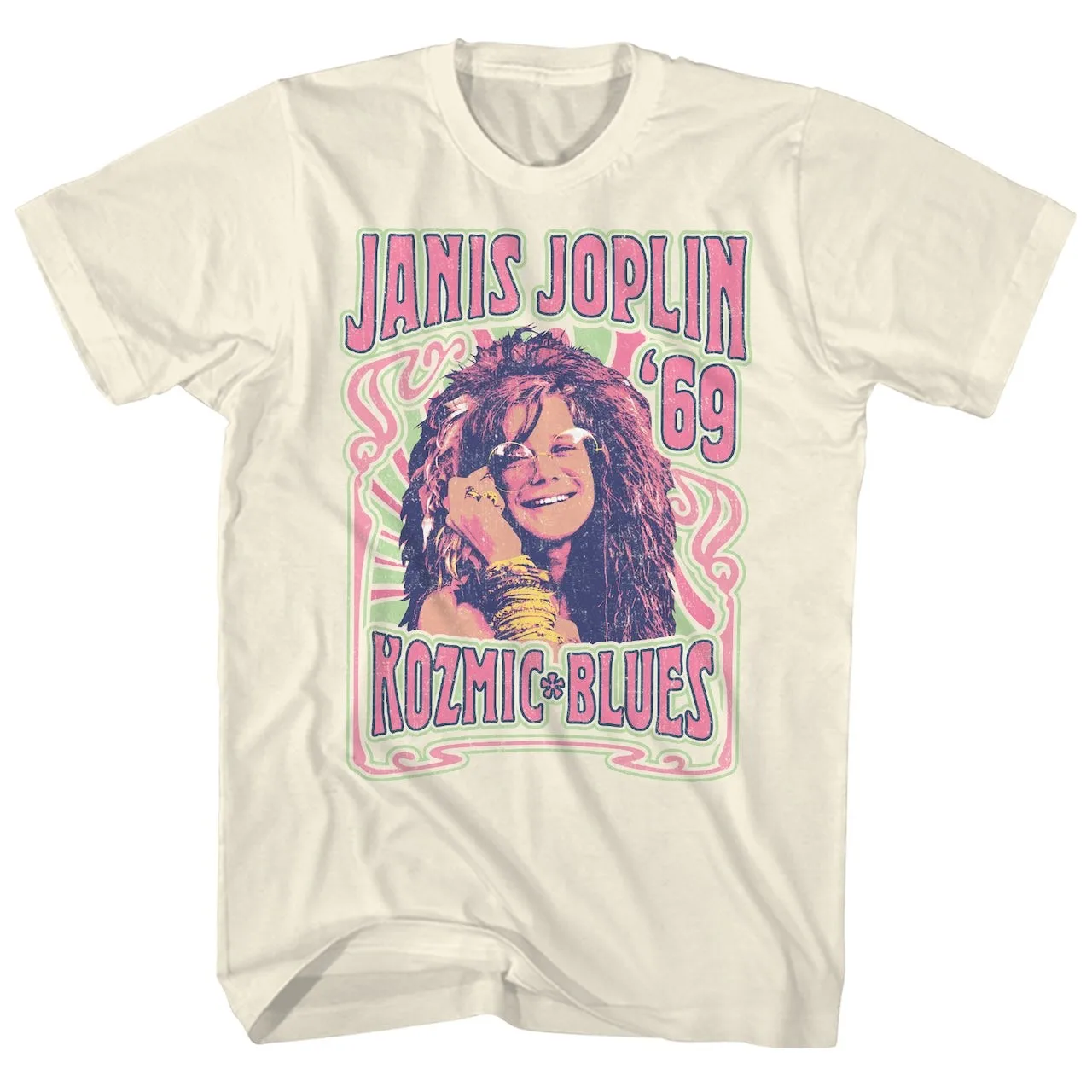 

Loose Punk American Retro T-irt Janis Joplin Ro Musician Women's Cotton round Ne ort Sve Anti-Wrinkle Faionable