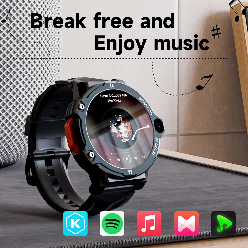 LOKMAT APPLLP6 PRO Android 8.1 4G Smart Watch Phone 3GB+64GB Dual Camera SIM Card Independent Calls WiFi GPS Round Screen