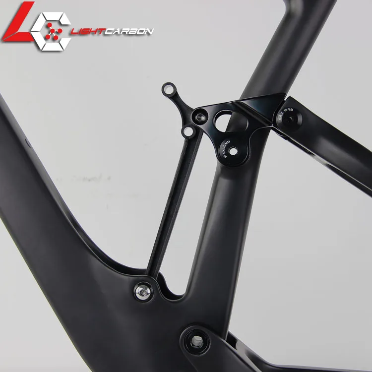 Quadro de MTB LCFS911 29er com suspensão total, material de fibra de carbono, estrutura de alta estabilidade, peças de bicicleta, acessórios para pneus, premium.