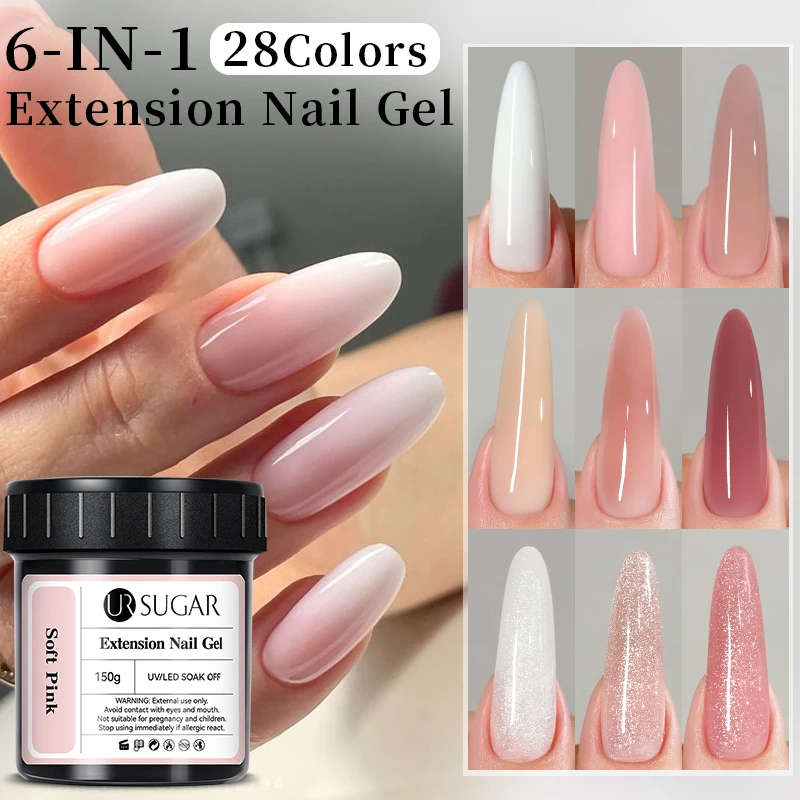 UR Sugar 150g Quick Extension Nail Gel UV LED Cured Builder Nail Gel Acrylic French Nail Art Semi Permanent Soak Off Gel Varnish
