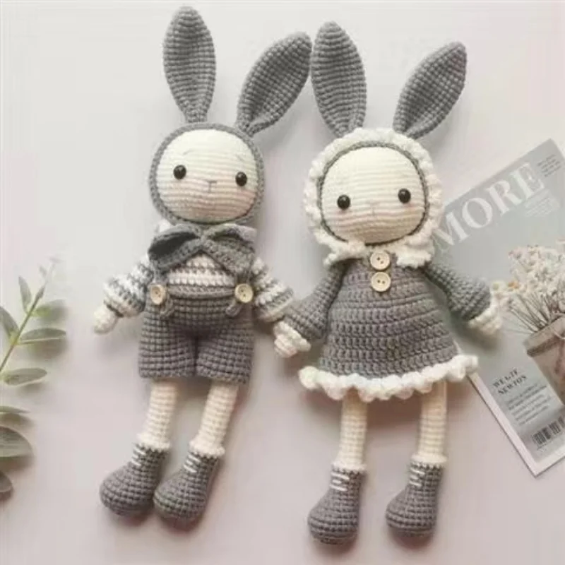 Handmade Knitting Rabbit Materials Crochet for Knittin Dolly Knit and  Crochet Craft Set Kit Yarn Knitting for Beginners