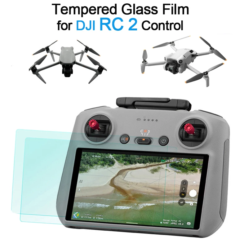 Tempered Glass Film for DJI AIR 3S/Mini 4 Pro/AIR 3 RC 2 Controller Accessories RC2 Screen Protector Explosion-proof Shock-proof