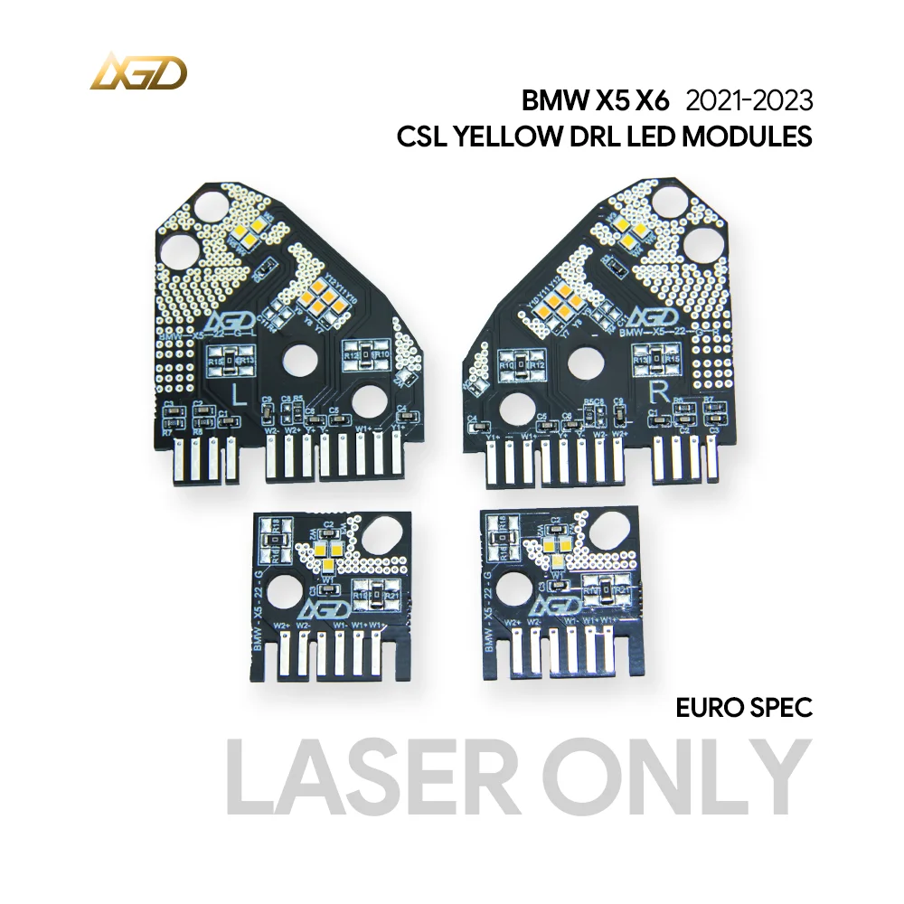 

CSL Style Yellow DRL LED Boards For BMW X5 G05 X6 G06 F95 F96 Pre‑LCI 2019-2022 for Laser Headlights Fits EU Version