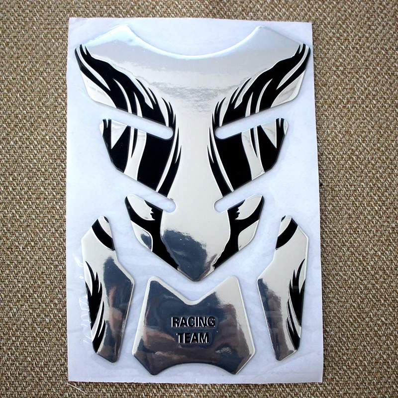 Fashion Universal Motorcycle Fish Bone Sticker Gas Fuel Tank Protector Pad Cover Decal Carbon Fiber Tank Pad Tankpad Protector