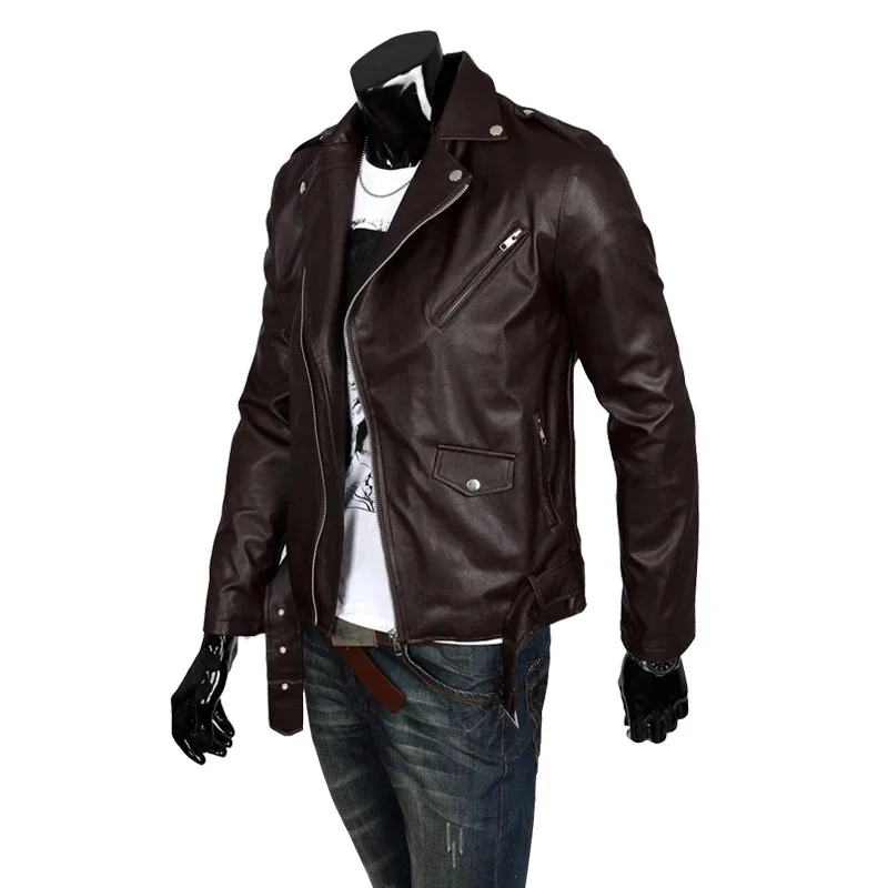 72th أنيمي المشي الميت نيجان أسود أبيض بولي Leather سترة جلدية معطف النساء الرجال هالوين تأثيري حلي حفلة الشتاء Sp