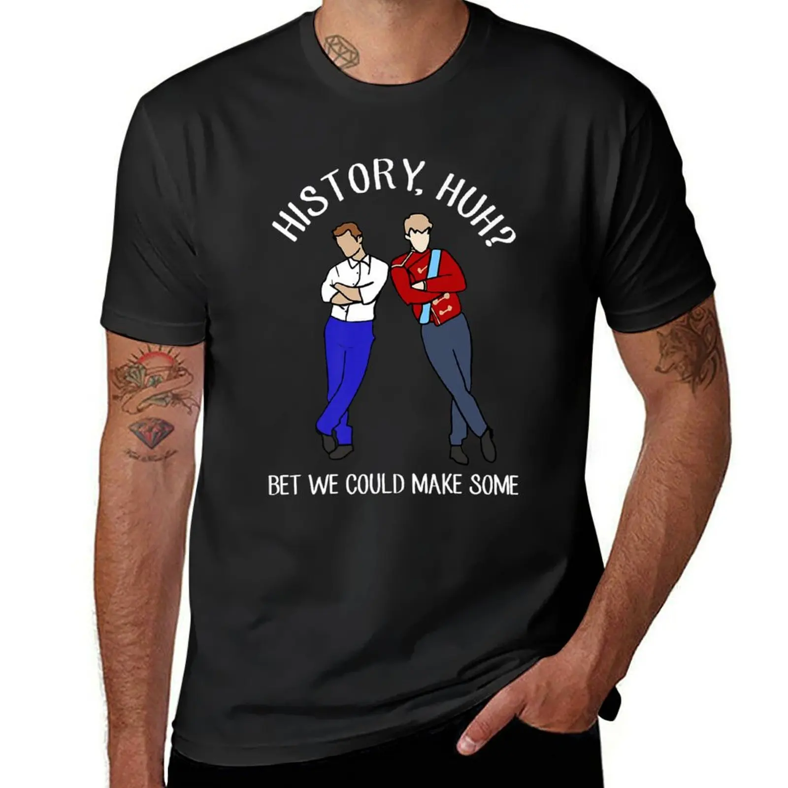 History, Huh - Red, White, and Royal Blue T-Shirt Short sleeve tee oversized plain men clothing