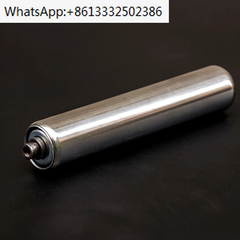 stainless steel roller of small assembly line conveyor with unpowered galvanized roller for internal teeth is 38 mm.