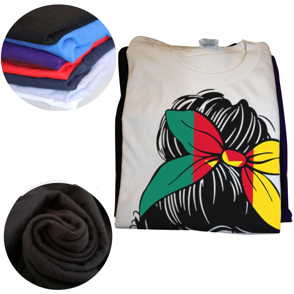 Kamerun Kamerunisches Mädchen Frau Flagge T-Shirts Herrenbekleidung Sommer Grafik Baumwolle Streetwear Kurzarm Geburtstagsgeschenke T-Shirt – Detail 4