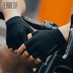 Lameda Half-finger Gloves Strong Moisture Wicking Properties Men's Cycling Gloves Cool Thin Breathable Bicycle Accessories