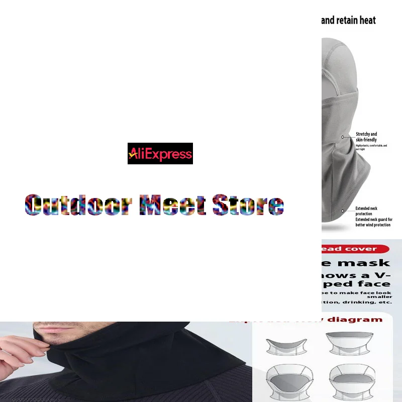

1 шт. нейлоновая балаклава-маска для лица, зимняя лыжная маска для мужчин и женщин, подходит для езды на велосипеде в холодную погоду, теплая ветрозащитная шапка для защиты шеи