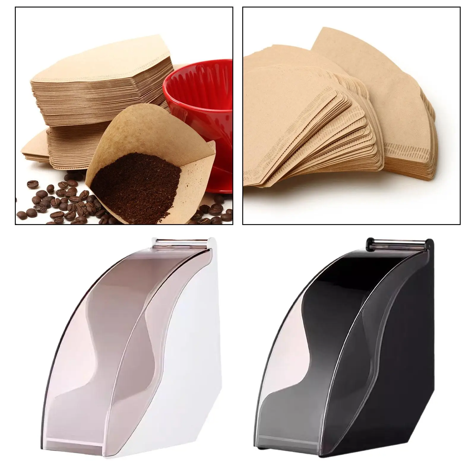 Держатель бумаги для фильтра для кофе для V01, конусный контейнер для фильтров для кофе с пылезащитной крышкой, ящик для хранения для отеля, кухонная стойка