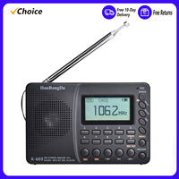 HRD-603 Portable Radio AM/FM/SW/BT/TF Pocket Radio USB MP3 Digital Recorder Support TF Card Bluetooth Radio