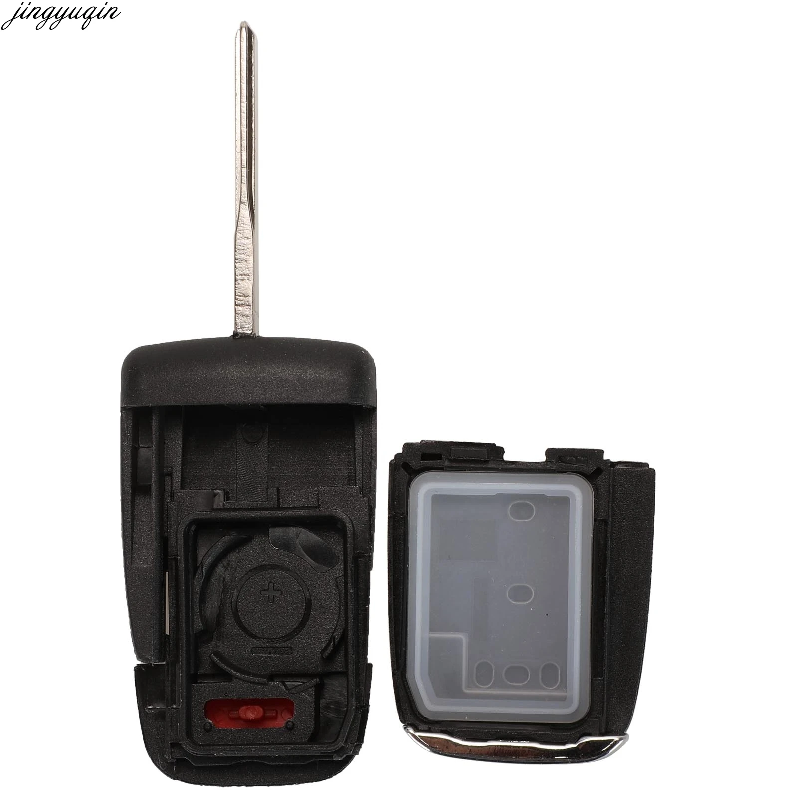 Jingyuqin Remote Car Flip Key Case Shell Modified For Chevrolet Caprice for Holden Commodore VE With 3 + Panic 4 Buttons Fob