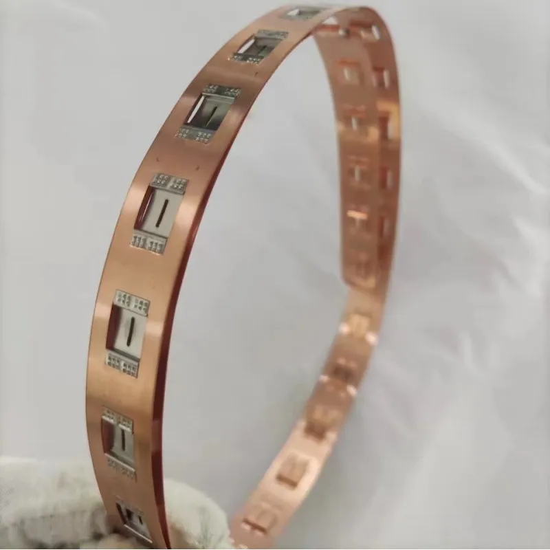 18650-1P النحاس والنيكل ورقة مركبة أداة السلطة بطارية النحاس بسبار تباعد 19.5 مللي متر طول 800 مللي متر سمك القطع الحرة 0.3 مللي متر #5