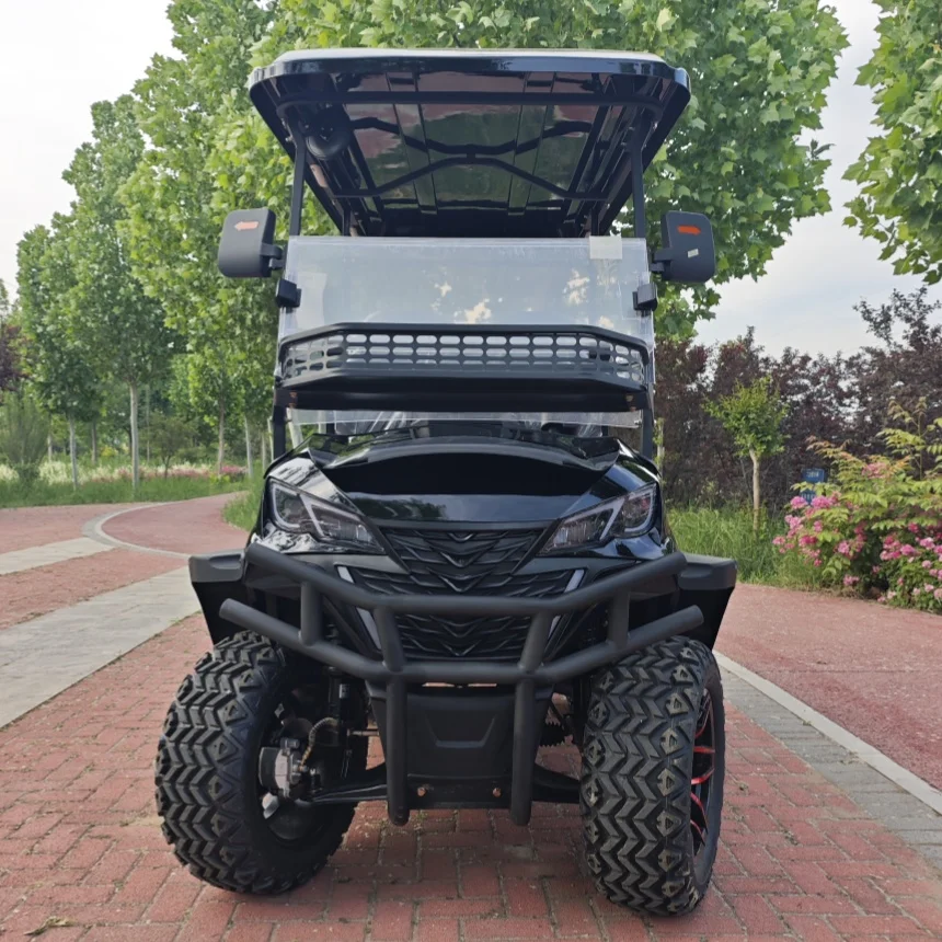 

Garden Off Road Villa Electric Golf Cart Street Legal 4 Seater Double Wishbone Independent Suspension Lithium Golf Trolley Buggy