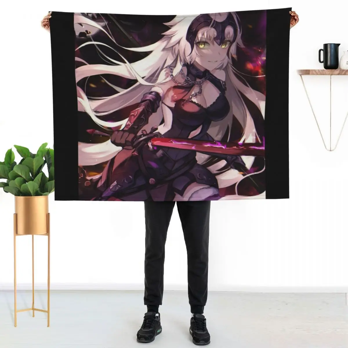 Jeanne Alter Fate Grand Order Throw Blanket Nap Bed halloween Quilt funny gift Hairys Blankets