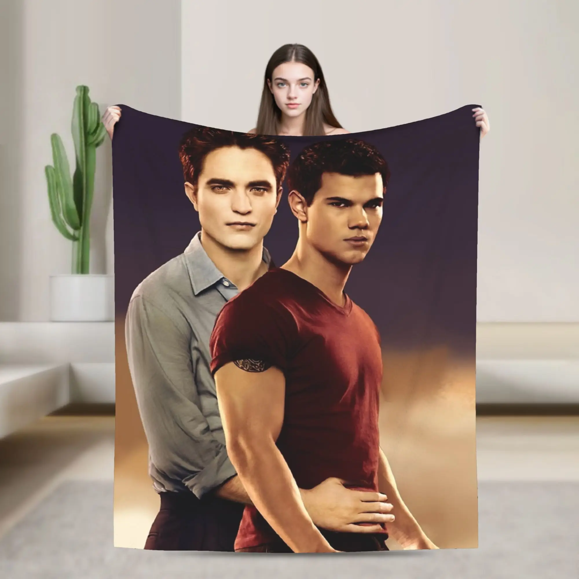 Twilight Jacob Edward Blanket Coral Fleece Plush Autumn/Winter  Portable Lightweight Throw Blanket for Sofa Couch Bedspread