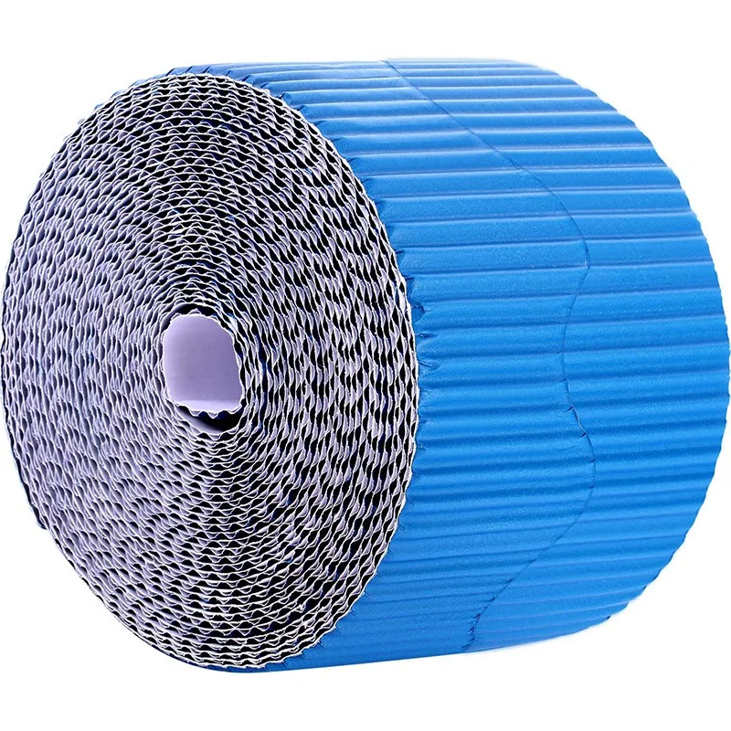 2 Rolls Bulletin Board Borders Scalloped Border Decoration Background Paper For Decorative Borders (Yellow And Blue)