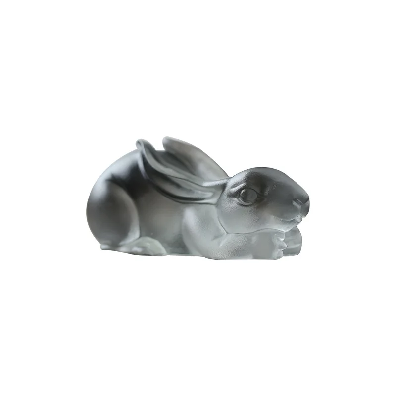 

Glazed ornament tea pet pen holder lying rabbit set accessories creative tea set