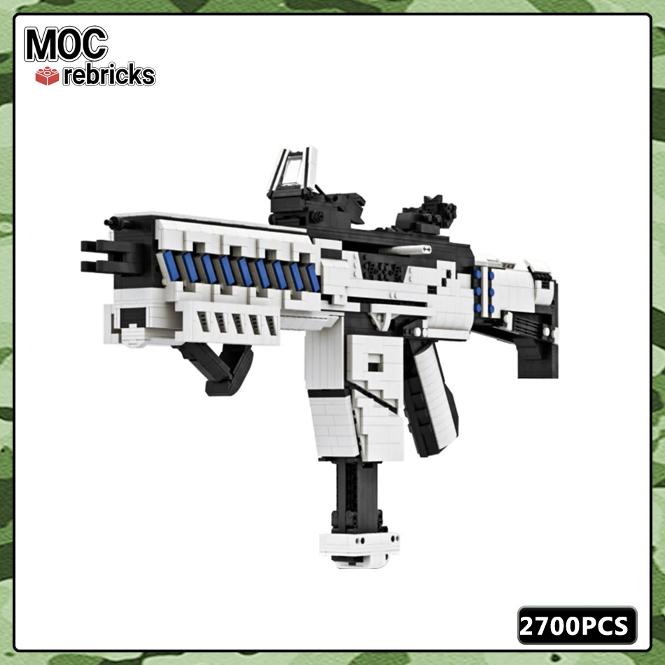 Vuurwapens Serie Moc Bricks Gun Battle Game Classic Wapen Pistool Grote Bouwsteen Model Set Diy Jongen Speelgoed Verjaardagscadeautjes