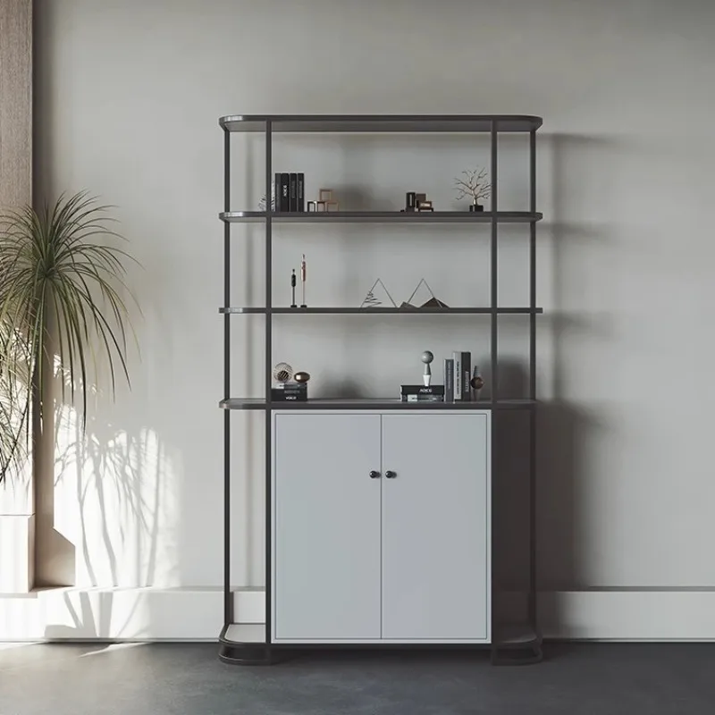 Bookshelf Creative Metal Stainless Steel Multi-layer Bogu Frame Display Cabinet Modern